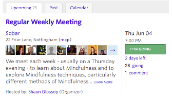Find Our Events On MeetUp NottinghamMindfulnessGroup.com